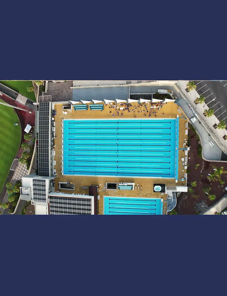 Photos of the swimming pool, aerial