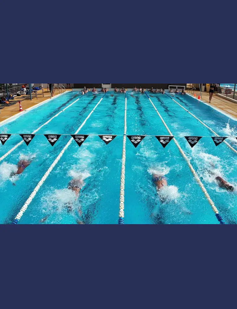 people swimming in the swimming pool